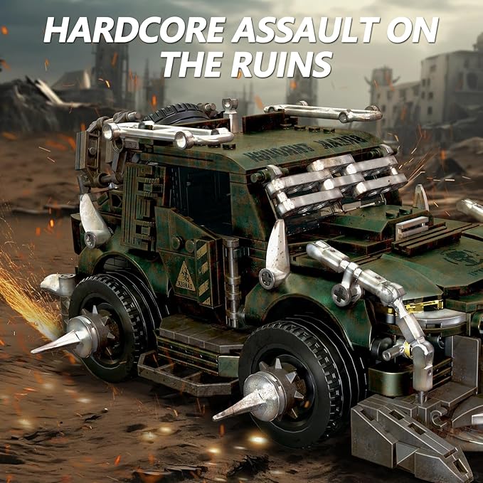 HIGH GODO Off-Road Car Building Set MOC Wasteland Style Truck Model Kit Creative Cool SUV Building Block Toys Gifts for Teens Adults 14+ (636 Pieces)