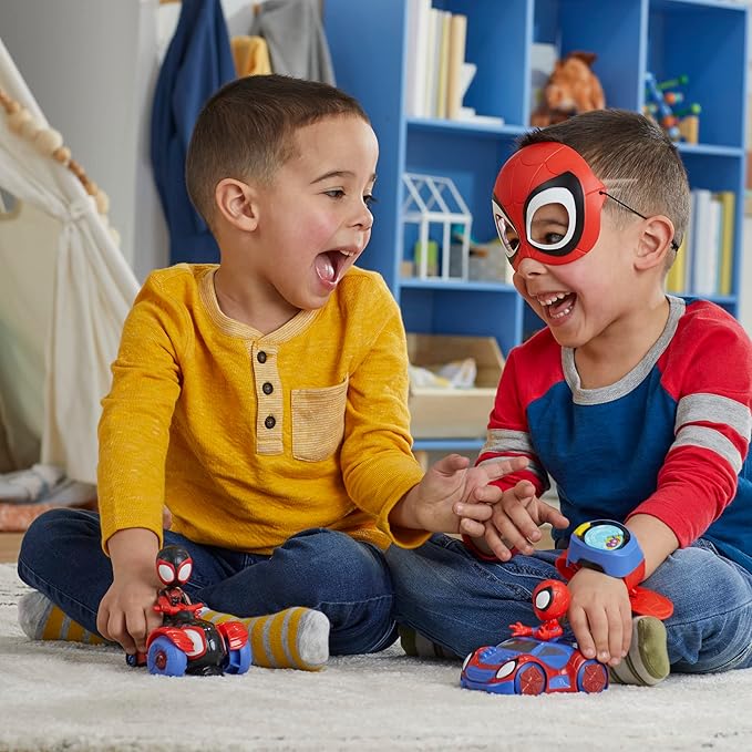 Spidey and his Amazing Friends Super Spidey Set Role Play Toys Toy Car Set Marvel Spider-Man Mask Great for Kids 3+ Years (Amazon Exclusive)