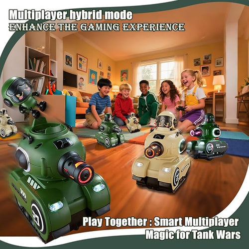2 Pack RC Battle Tanks RC Tank that Shoots with Infrared System &amp Sound Effects Remote Control Tank with HP Station for Boys &amp Girls Age 6-12 Christmas Birthday Easter Gifts for 8-12