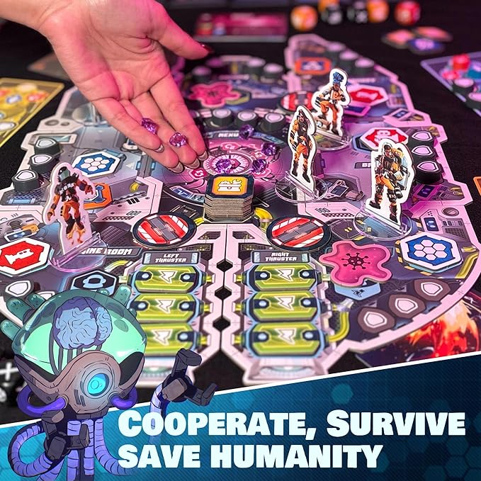 SAVANA Spark Riders 3000 - Rider Edition - Sci-Fi Survival Board Game | Pilot Repair &amp Fight Aliens with The Interactive App | 1–4 Players Ages 10+ 60 Min Playtime | Solo &amp Team Strategy Ga