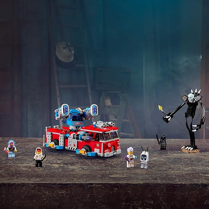 LEGO Hidden Side Phantom Fire Truck 3000 70436 Augmented Reality (AR) Fire Truck Toy App-Driven Ghost-Hunting Kit Includes a Mecha Robot 5 Minifigures and a Harbinger Figure (760 Pieces)