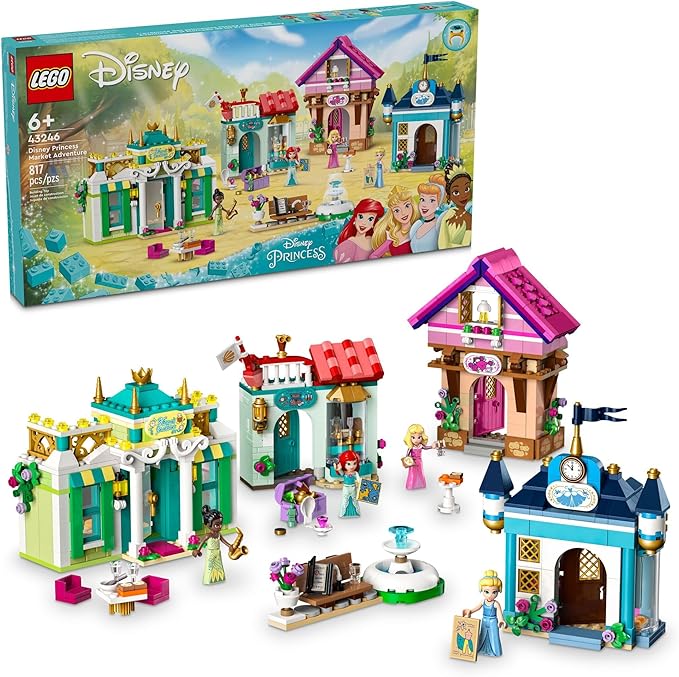 LEGO Disney Princess Market Adventure Building Toy Set - Pretend Play Disney Toy Figures &amp Playsets for Girls &amp Boys Ages 6+ - Gifts for Kids Birthdays Events - 43246