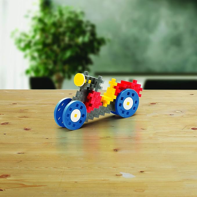 PLUS PLUS - GO! Educational Tub - 2600 Pieces / 10 Baseplates / 40 Wheels - Vehicle Construction Building Stem / Steam Toy Interlocking Mini Puzzle Blocks for Kids