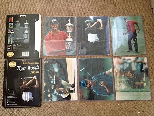1997 Genuine Topps Golf Tiger Woods Photos Pack Complete Set The Masters