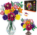 Flower Bouquet Building Block Set for Adults 933PCS Botanical Collection 14 Flowers Building Blocks Kit Creative DIY Building Block Gift for Teens Girls Ages 6+ and Mom/Girlfriend