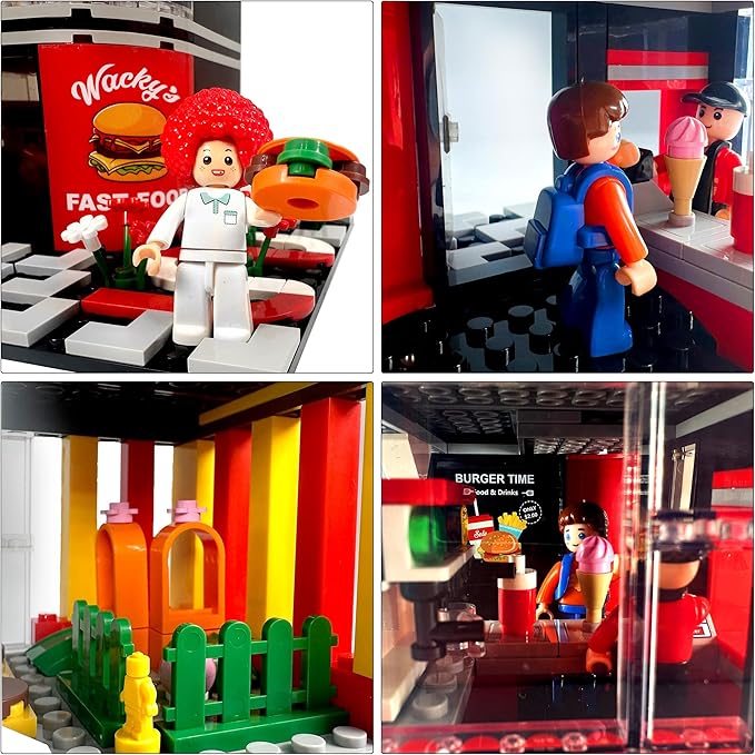 General Jim's Wacky Burger Modular Fast Food Burger Joint Restaurant Building Blocks Bricks Set