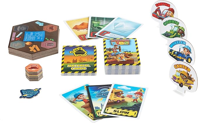JH5 Construction Kids Board Game for Kids Ages 4 and Up Fun and Cooperative Building Game for 2-4 Players Easy to Learn Perfect for Family Time