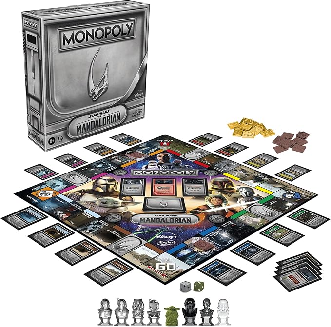 Monopoly: Star Wars The Mandalorian Edition Board Game Inspired by The Mandalorian Season 2 Protect Grogu from Imperial Enemies 2-4 players