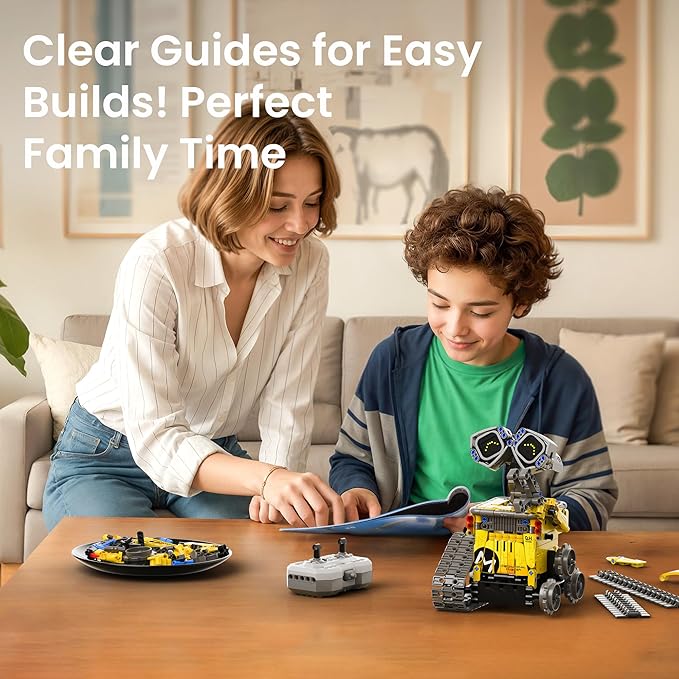 Sillbird Robot Building Kit with Remote Control for Boys Ages 8-14 STEM Coding Robotics Technic Toy Birthday Creative Gifts for Kids Buildable 5in1 Models with 473 Pieces