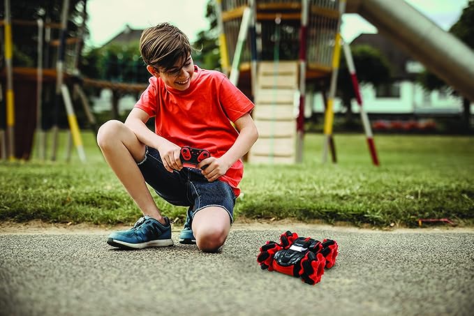 LEXiBOOK Crosslander® Slide Remote Control car up to 12km/h 4 Wheel Drive Reversible Crazy 360° Stunts Light Effects Rechargeable RC58