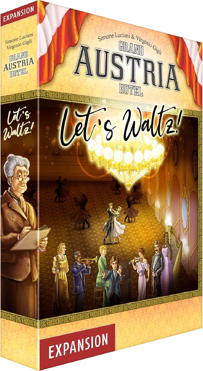 Grand Austria Hotel Let's Waltz Board Game Expansion - Dance Your Way to Victory! Action Drafting Strategy Game for Kids &amp Adults Ages 12+ 2-4 Players 90-120 Minute Playtime Made by Lookout Ga