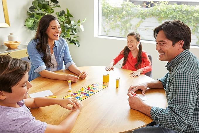 Mattel Games Pictionary Family Board Game for Kids Adults and Game Night for 2 Teams with Erasable Markers Boards and Sand Timer