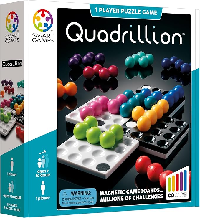 SmartGames Quadrillion – Endless Magnetic Puzzle Game with Unlimited Solutions for Ages 7+