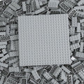500 Piece Classic Building Bricks and 1 Gray Baseplate 2x4 Bricks Bulk Creative Building Toys Blocks Bulk for Kids Ages 6+ Light Gray(Samll Bricks 1.25x0.62x0.47 in)