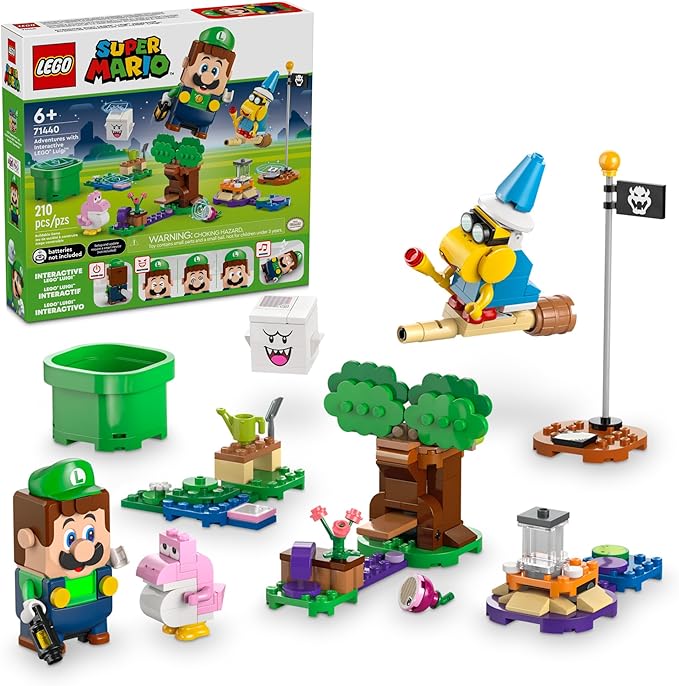 LEGO Super Mario Super Mario Adventures with Interactive Luigi Toy - Building Toys for Kids Boys &amp Girls Ages 6+ - Nintendo Birthday Gift Idea with 4 Figures - 71440