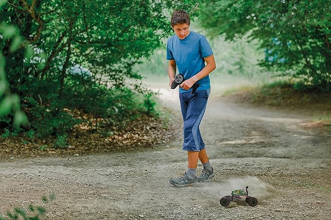 LEXiBOOK Crosslander® Dino Remote Controlled Dinosaur car up to 10km/h Crazy Stunts Pitching Integrated Gyroscope Light Effects Rechargeable RC59D