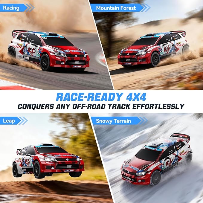 ZD Racing 1/12 Fast RC Cars for Adults Max 50 MPH Brushless Drift Car with Gyro 4WD RTR High Speed Rally with 3S 2200 mAh Drifting RC Remote Control Car for Adult