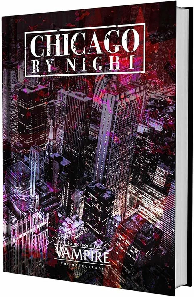Renegade Game Studios Vampire: The Masquerade 5th Edition Chicago by Night Sourcebook for RPG Tabletop Gaming Lasombra Expansion with Oblivion Discipline Rules