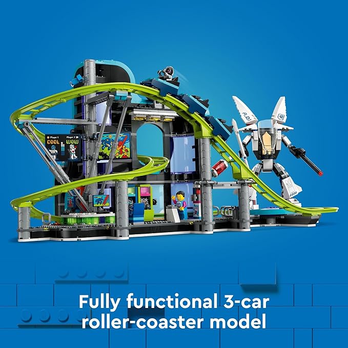 LEGO City Robot World Roller Coaster Building Set - Kids Engineering Toy with Posable Mech Suit for Boys &amp Girls Ages 8+ - Gift Ideas for Christmas - 60421