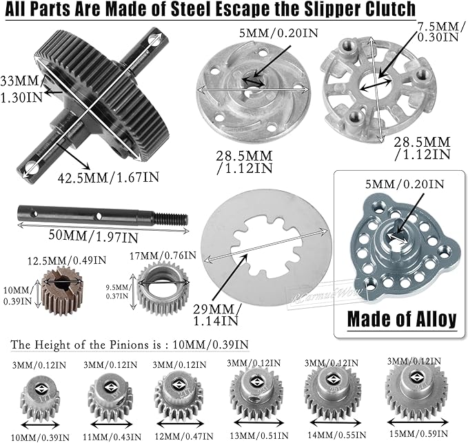 RC Transmission Complete Upgrades Part for 1/10 Slash 2WD(VXL)Rustler 2WD(VXL)Stampede 2WD(VXL)Bandit 2WD(VXL)Alloy Aluminum GearboxReplace #3695Titanium Titanium(1set)