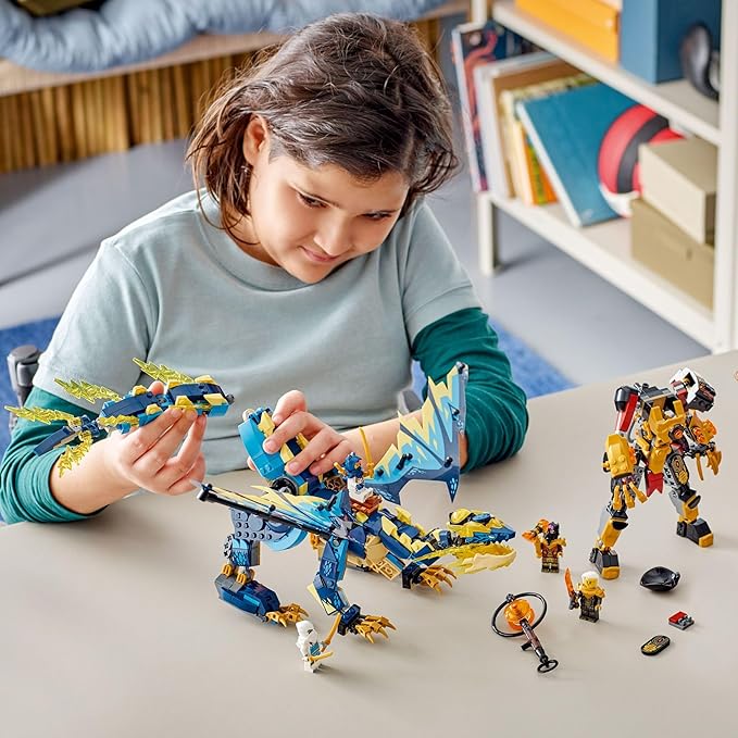 LEGO NINJAGO Elemental Dragon vs. The Empress Mech 71796 Building Toy Set Features a Dragon Mech Ninja Flyer and 6 Minifigures Gift for Boys and Girls Ages 9+ Who Love Ninja Warriors