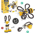 The Off Bits Erector Set: Animal Mini STEM Toys for Kids 6+ Toy Building Sets with Nuts &amp Bolts STEM Building Toys Gifts for Boys and Girls (Yellow Bee)