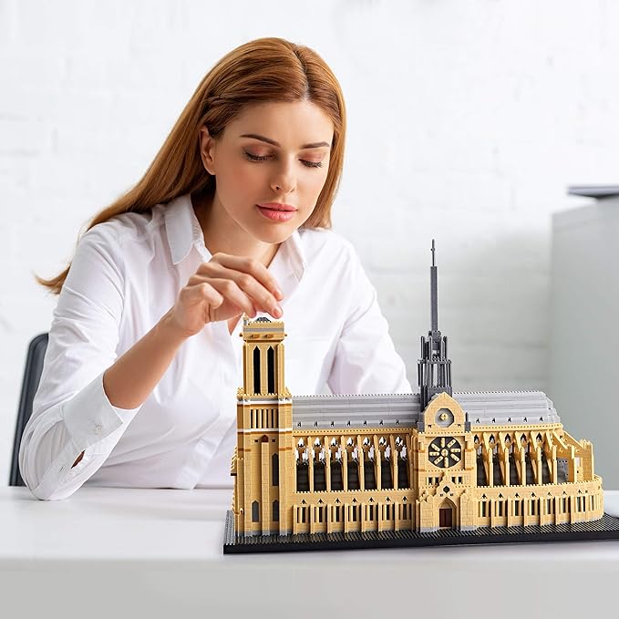 Architecture Series Mini Bricks for Adults and TeensFrance Notre Dame de Paris Mini Building Blocks SetMicro Blocks Set7380 PCSLandmark Model