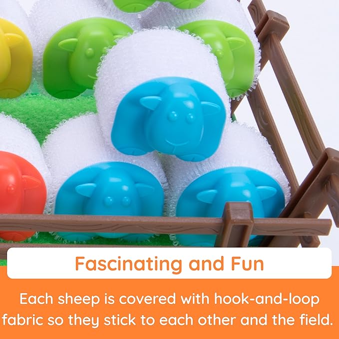 Fat Brain Toys Heap-O-Sheep Game Family Board Games for Kids and Adults Game of Catapulting Sheep 6 to Adult 2 to 4 Players