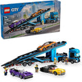 LEGO City Car Transporter Truck with Sports Cars Building Toy Set - Semi Truck Toy with Carrier &amp Trailer for Boys &amp Girls Ages 7+ - Gift Idea for Kids - 60408