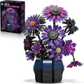 Sunflower Building Set Flowers Purple Art Compatible with Lego Botanical Collection for Adults Home Decor - 1009 Pcs