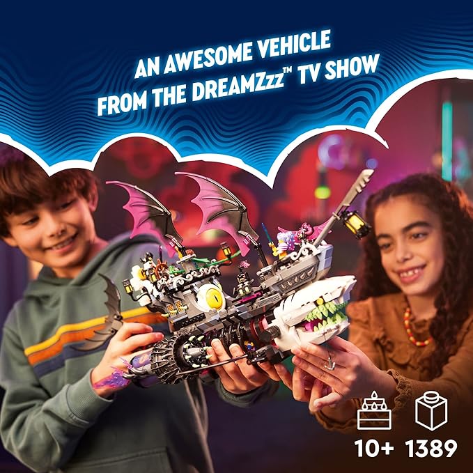 LEGO DREAMZzz Nightmare Shark Ship 71469 Building Toy Set Pirate Ship and Monster Vehicle for Fans of The New TV Show Gift for Tweens and Kids Ages 10+ (Pre-Order Now)