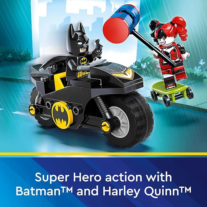 LEGO DC Batman Versus Harley Quinn 76220 Superhero Action Figure Set with Skateboard and Motorcycle Toy for Kids Boys and Girls Aged 4 Plus