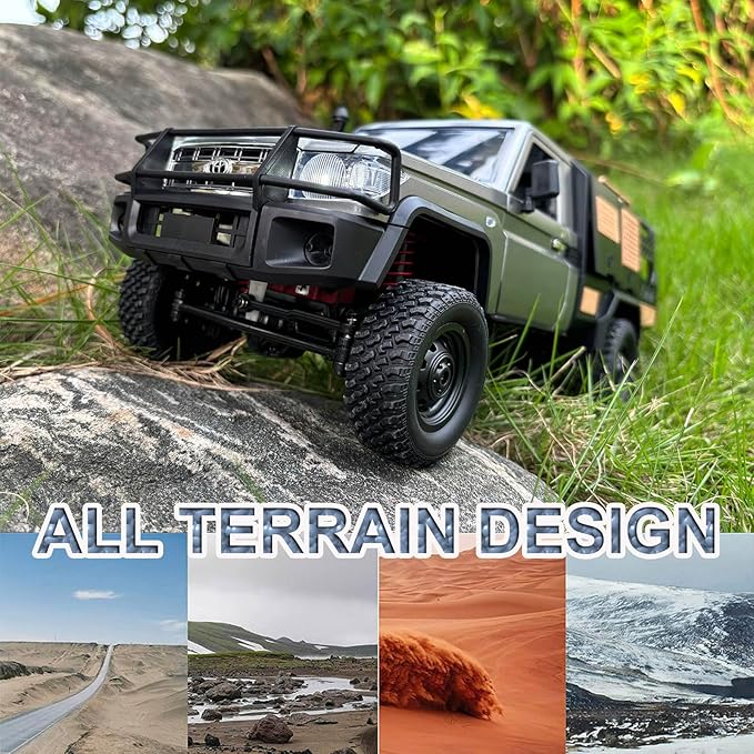 MN82S RC Crawler 1/12 Scale Remote Control Rock Crawler RC Truck 4x4 Off-Road Toyota Land Cruiser RTR All Terrain Car 280 Motor Proportional Throttle Steering Hobby Vehicle for Adult