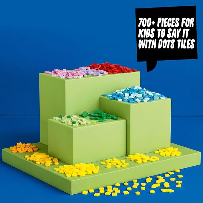 LEGO DOTS Lots of DOTS Lettering Tiles 41950 Ultimate Collection Arts &amp Crafts Kit for Kids Make Custom Messages Room Decorations Express Individuality Room Gift Idea for Kids Teens Boys G