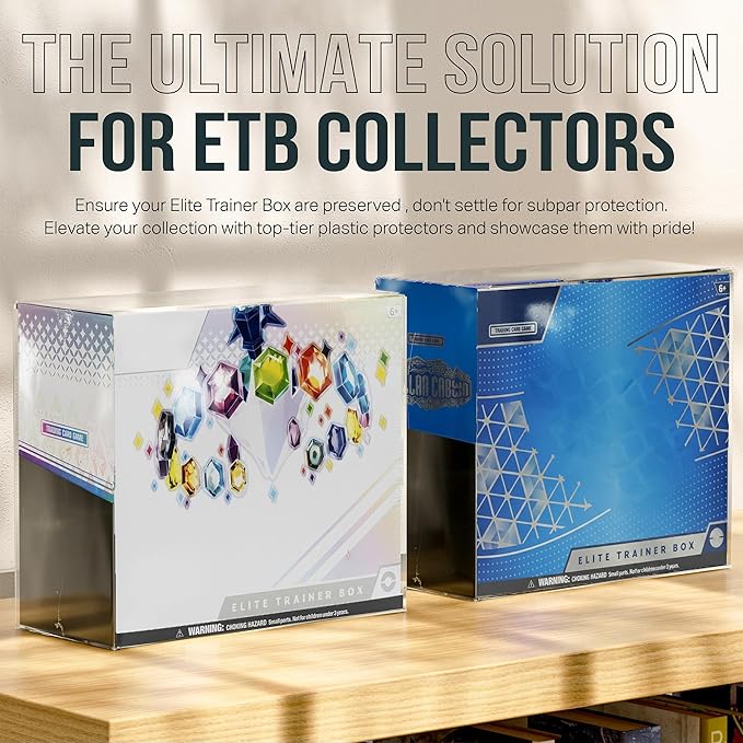 PET Plastic ETB Protector Case 10 Pack - Elite Trainer Box Protector - ETB Case Compatible with Elite Trainer Boxes (Pack of 10)