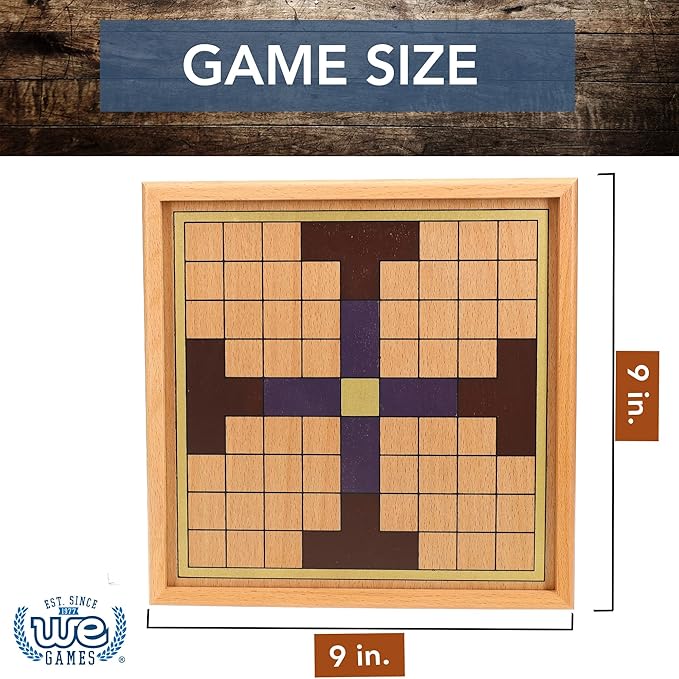 WE Games King's Table Wooden Games Tablut Viking Strategy Board Games 2 Player Games for Adults Beautiful Home Decor Wooden Board Games for Living Room Decor Quality Birthday Gifts Museum Game