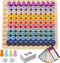 Wooden Montessori Multiplication Board Game: Math Educational Toys Multiplication Table Board Game Montessori Math Manipulatives Toys Toddlers Kids Multiplication Chart Game for Early Education