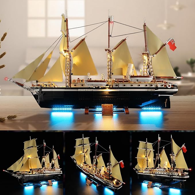 YEABRICKS LED Light for 10335 Icons The Endurance Ship Building Blocks Model (Building Set NOT Included)