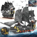 Pirate Ship Building Block Model Kits Advanced MOC Black Pearl Ship Building Set Toy Christmas Birthday Building Set Gifts for Adults and Kids Aged 12+ 1366 PCS