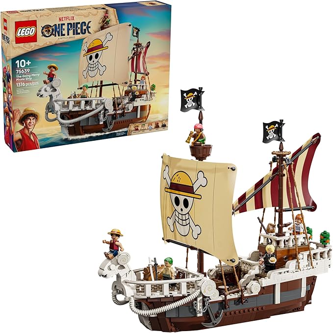 Lego ONE Piece The Going Merry Pirate Ship Building Blocks - Pretend Play Adventure Toy for Boys &amp Girls 10+ - Straw Hat Crew Toy Figures &amp Playset for Anime Fans - Gift Idea for Birthdays -