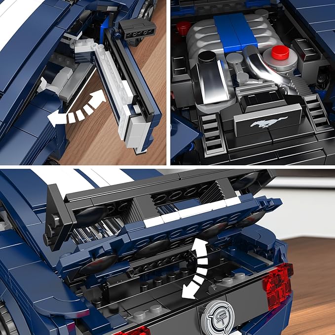 Mould King 10208 Car Model Building Kit Classic Sports Car Model Toys MOC Bricks Collectible Building Blocks Static Version 1556 Pieces