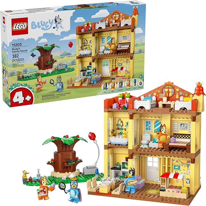 Lego Bluey: Bluey’s Family House - Toddler Toy for 4 Year Old Boys and Girls - House Playset Includes Bluey and 5 Popular Characters - Great Birthday Gift Idea for Preschoolers - 11203