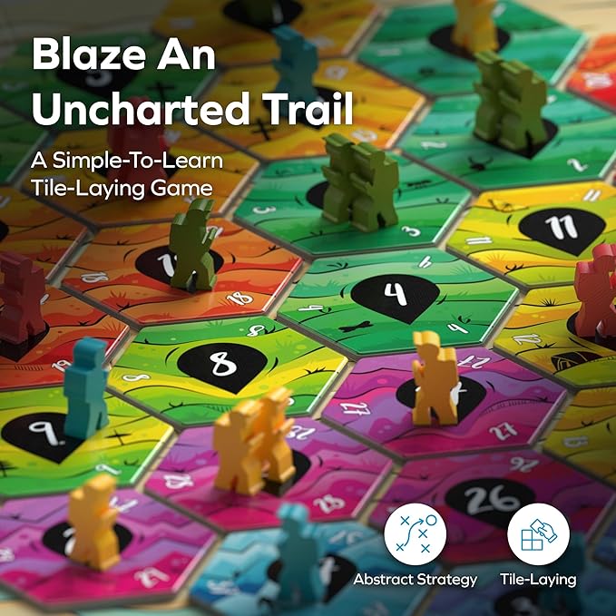 Allplay - Switchbacks Board Game for Adults and Families - Tile-Laying - Small Box - Filler Game with Fangs - 1 Minute to Teach Travel Game - 2 to 4 Players - 15 Minute Play Time