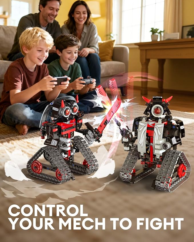 5 in 1 STEM RC Robot Building Kit APP &amp Remote Control Samurai/Ninja Blocks 419 Pcs Erector Set RC Toy for Kids DIY Build Science Educational Gift for Age 6 7 8 9 10 11 12+ Boys &amp Girls