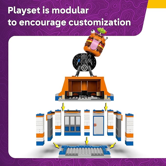 LEGO Fortnite Durrr Burger Restaurant Kids Toy - Video Game Building Set for Boys &amp Girls Ages 10+ - Fortnite Minifigures Beach Boss Grimy and More - Gift Idea for Birthdays &amp Gaming Fans -