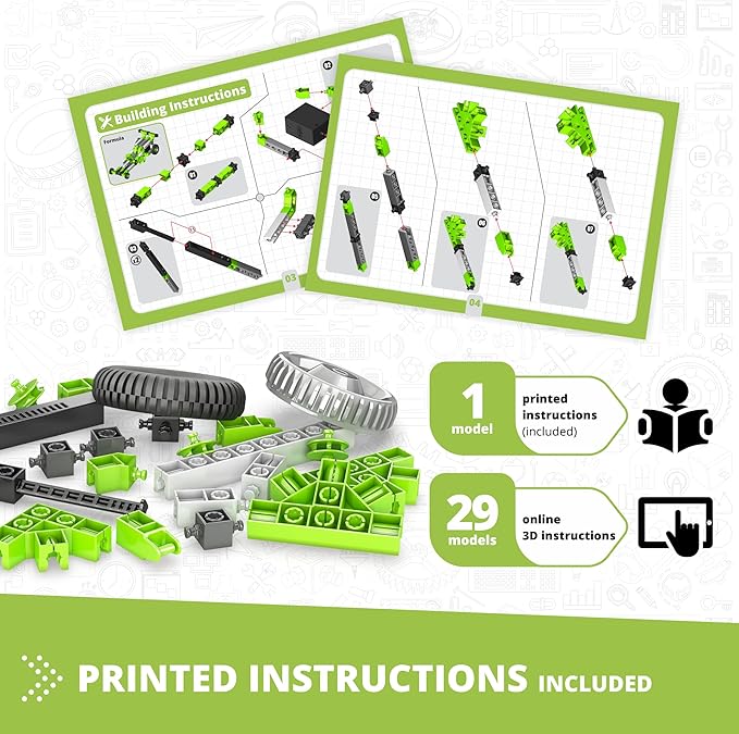 Engino- Inventor Building Toys 30 Motorized Models STEM Engineering Kit for Kids 7+ Construction Toys Gifts for Boys &amp Girls Edutainment STEM Projects