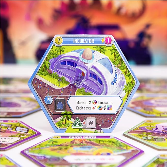 Dinosaur World Board Game Draft Build and Explore Your Dino Park for Victory! Strategy Game for Kids and Adults Ages 8+ 1-4 Players 60-120 Minute Playtime Made by Pandasaurus Games