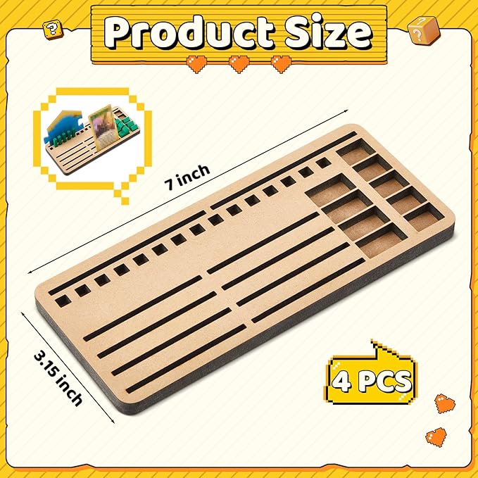 4 Pcs Game Piece Holders Compatible with Catan Board Game Card Tray Organizer