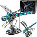 Mechanical Dragonfly Building Blocks STEM Kit - Insect Animal World Model with LED Light &amp Display Stand Educational Toys for Boys Ages 12+ &amp Adults and Kids Creative Birthday Gift