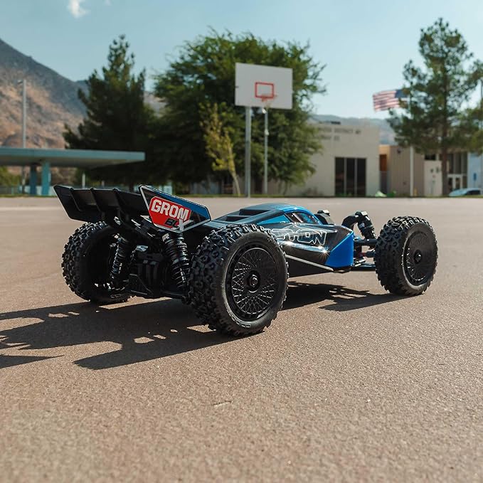 ARRMA RC Car Typhon GROM 4X4 223S BLX BRUSHLESS Small Scale Buggy RTR with DSC Battery &amp Charger Included Blue ARA2306ST2